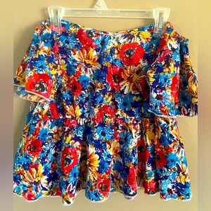 SHEIN Curve off the shoulder peplum blouse